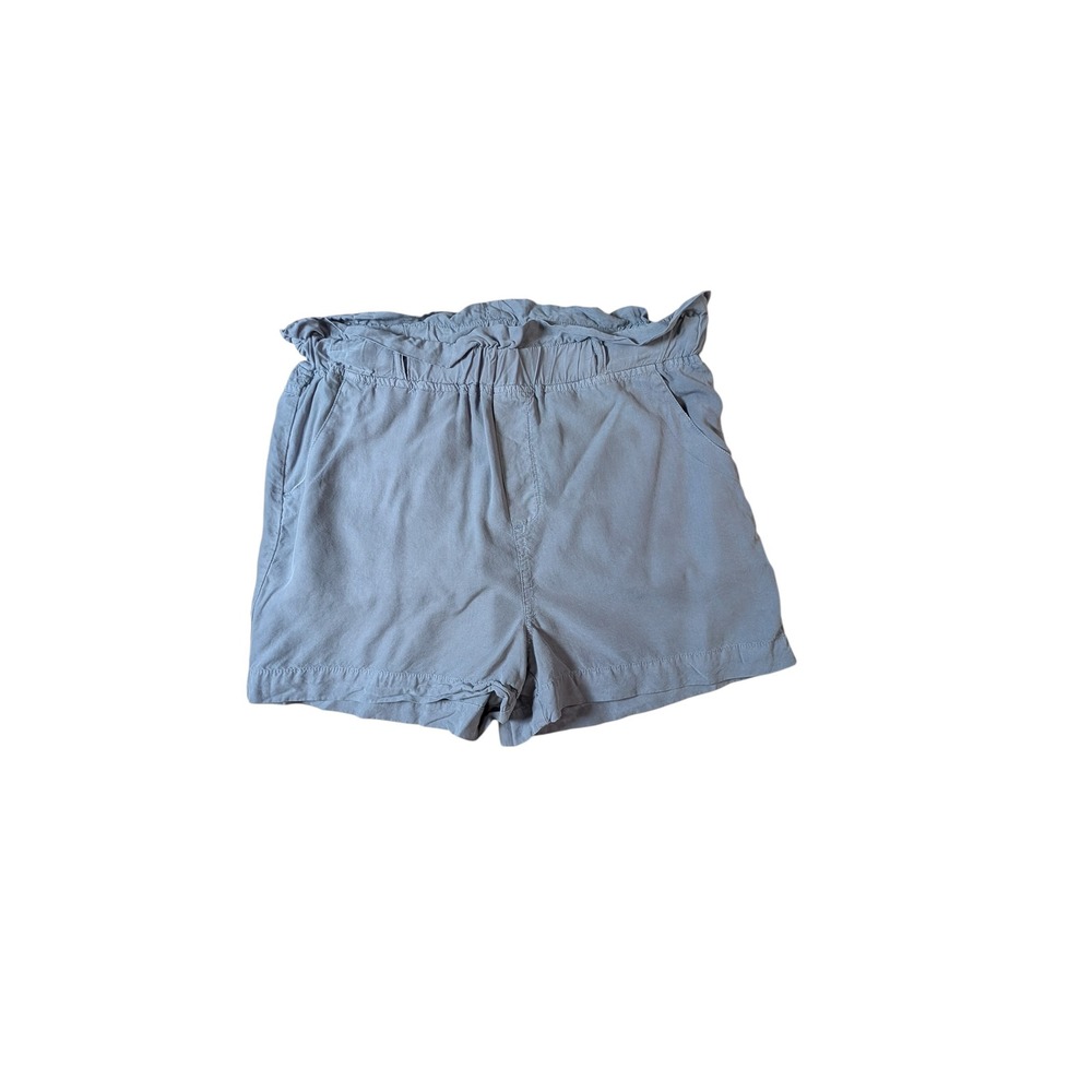 Thread and Supply Paperbag Waist Shorts Flint Stone Blue Grey Tencel Medium